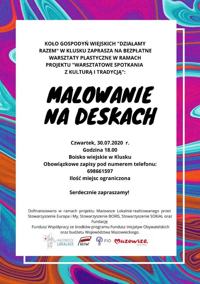 Warsztatowe spotkania z kulturą i tradycją - Mazowsze Lokalnie